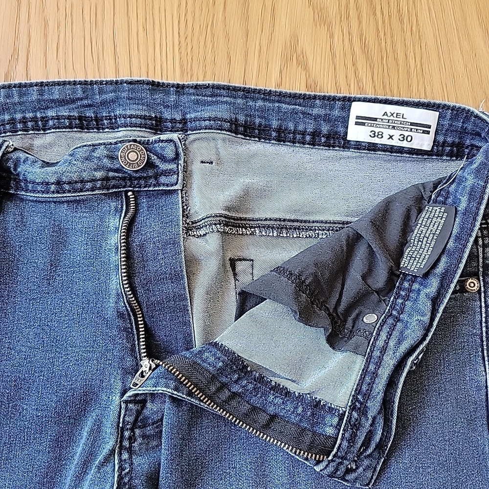 Buffalo David Bitton Axel Slim Stretch Jeans Men's Size 38x30 Dark Wash‎ - Picture 3 of 9
